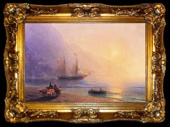 framed  Ivan Aivazovsky Loading Provisions off the Crimean Coast, ta009-2